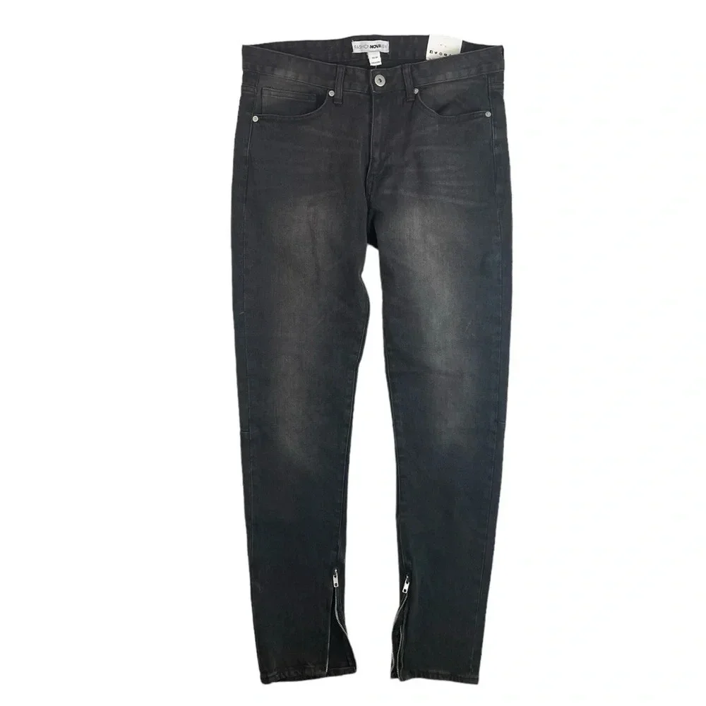 MJ202 NWT Mens Fashion Nova Melvin SKINNY Stretch Denim Jeans 34x34